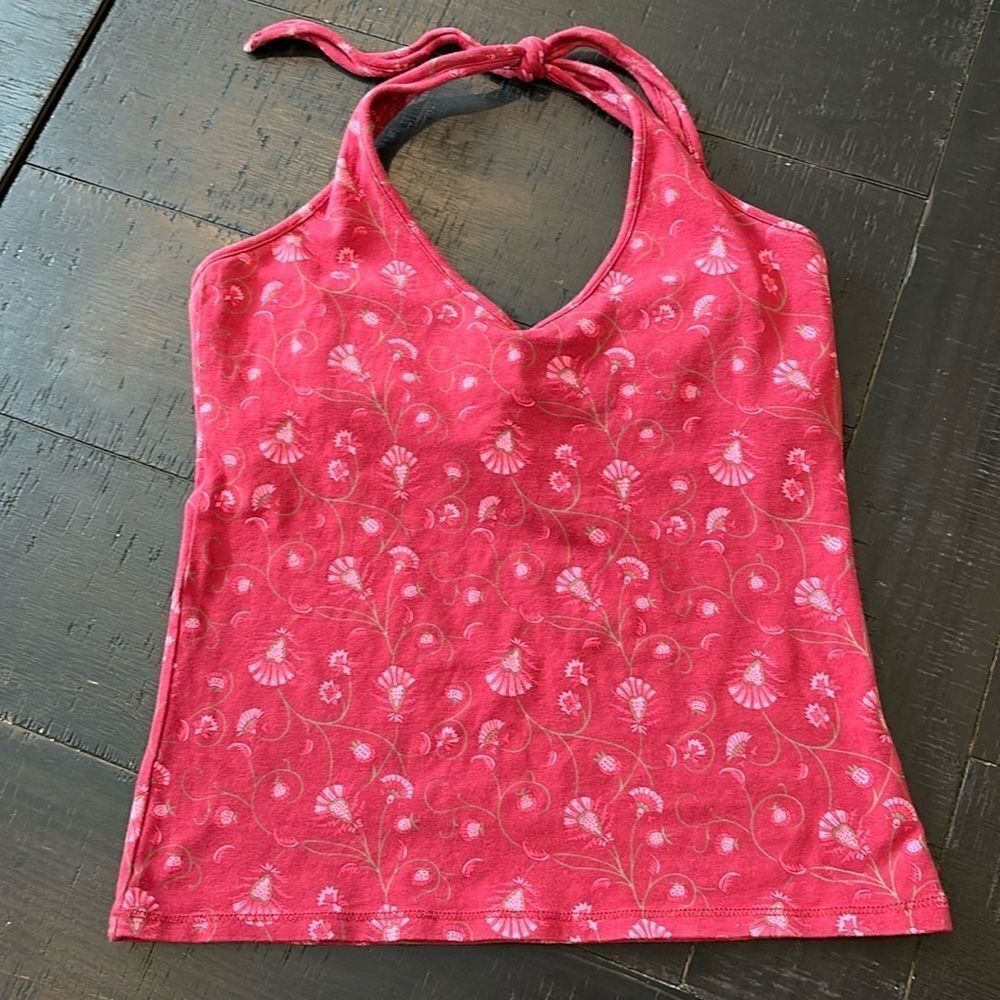 Gap Floral Y2K Phoebe Friends Rachel Halter Top Shirt Mediumโโโ